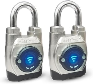eGeeTouch 5. generacija pametni lokot Bluetooth + NFC, IP66, kratka karika - 2 kom.