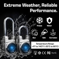 eGeeTouch 5. generációs okos lakat IP66 vízálló Bluetooth NFC 2 db 6