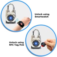 eGeeTouch 5. generációs okos lakat IP66 vízálló Bluetooth NFC 2 db 2