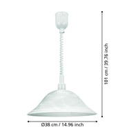 EGLO Alessandra függőlámpa, 1 foglalatú csillár spirálkábellel, mennyezeti lámpa 3