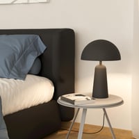 EGLO Aranzola stolna svjetiljka, noćna svjetiljka u obliku gljive, dekorativna stolna svjetiljka minimalističkog stila za dnevni boravak i spavaću sobu, crno-bijeli metal, E27 4