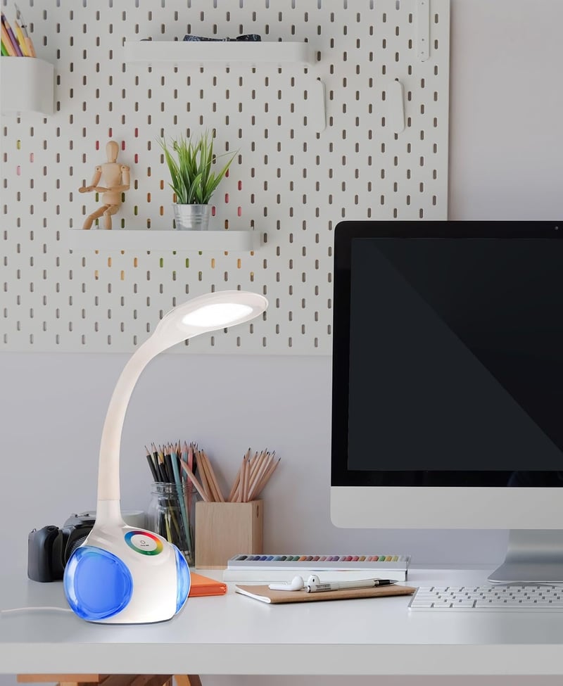 EGLO Arcones LED asztali lámpa érintésvezérléssel, RGB színváltó, dimmelhető
