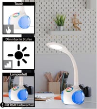 EGLO Arcones LED asztali lámpa érintésvezérléssel, RGB színváltó, dimmelhető 9