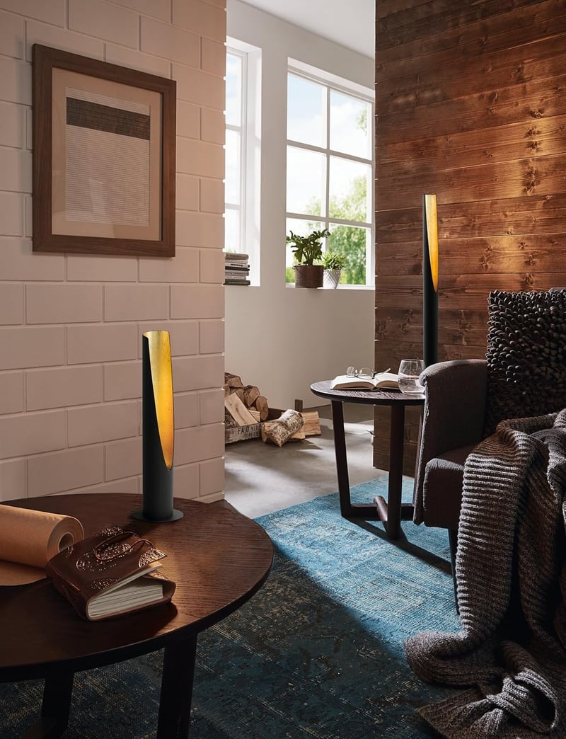 EGLO BARBOTTO asztali lámpa acél fekete-arany 5W - Gold, Table lamp