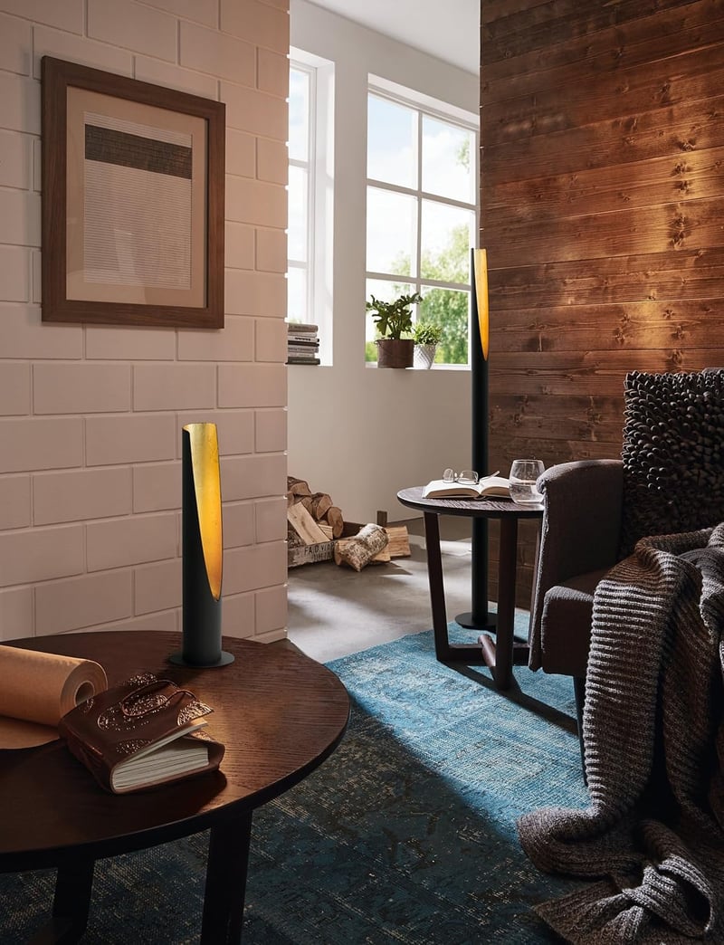 EGLO BARBOTTO asztali lámpa acél fekete-arany 5W - Gold, Table lamp