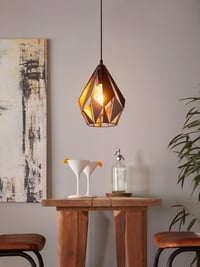 Lampă suspendată vintage EGLO Carlton 1 – lustră retro cu 1 bec, lampă de tavan 3
