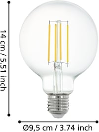 EGLO Connect.z E27 G95 ZigBee okos LED izzó Alexa vezérléssel, dimmelhető meleg fehér - G95, Warm White 4