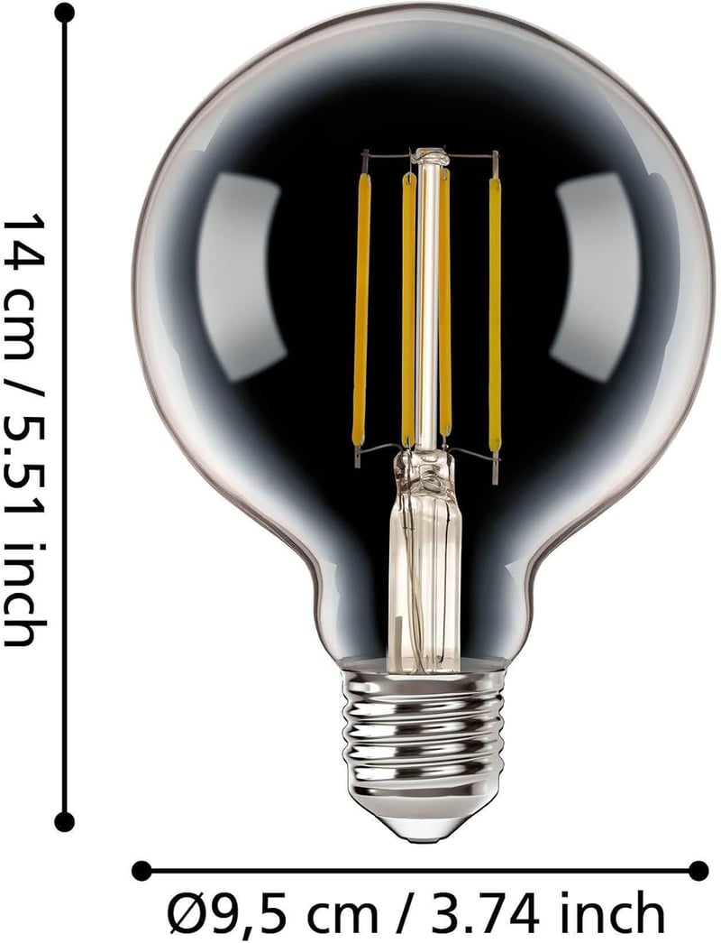 EGLO Connect.z E27 G95 ZigBee okos LED izzó Alexa vezérléssel, dimmelhető meleg fehér - G95, Warm White