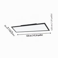 LED panel Eglo connect.z Salobrena-Z Smart Home, 120x30 cm, ZigBee, ovládanie cez aplikáciu a hlasom, nastaviteľná farba svetla, stmievateľný, čierny hliník 8