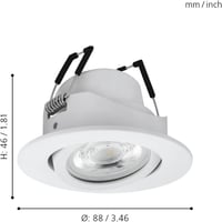 EGLO connect.z Smart LED beépíthető spotlámpa 88mm ZigBee Alexa vezérlés RGB dimmelhető - White, Without remote control 9