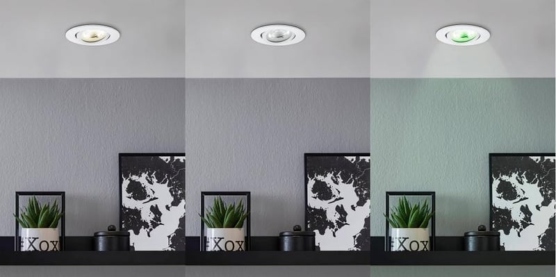EGLO connect.z Smart LED beépíthető spotlámpa 88mm ZigBee Alexa vezérlés RGB dimmelhető - White, Without remote control