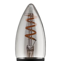 EGLO connect.z Smart LED žarulja E14 C35 ZigBee - Prigušiva vintage dekorativna žarulja od dimljenog stakla, topla bijela, 4W, upravljanje putem Alexe i aplikacije, crna 4