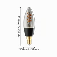 EGLO connect.z Smart LED žarulja E14 C35 ZigBee - Prigušiva vintage dekorativna žarulja od dimljenog stakla, topla bijela, 4W, upravljanje putem Alexe i aplikacije, crna 3