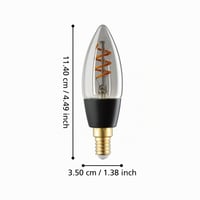 EGLO connect.z Smart LED žarulja E14 C35 ZigBee - Prigušiva vintage dekorativna žarulja od dimljenog stakla, topla bijela, 4W, upravljanje putem Alexe i aplikacije, crna 6