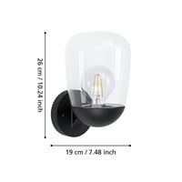 Lampă de perete pentru exterior EGLO Donatori, 1 bec, corp de iluminat exterior stil vintage retro 4