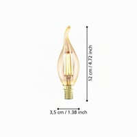 Bec LED EGLO E14 Retro, Vintage, Lumânare, Dimmabil, Auriu - Sursă de lumină decorativă cu filament 7
