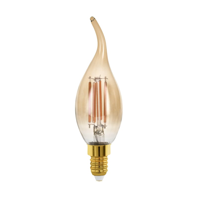 Bec LED EGLO E14 Retro, Vintage, Lumânare, Dimmabil, Auriu - Sursă de lumină decorativă cu filament