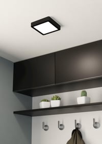 LED stropné svietidlo Eglo Fueva 5, 16x16 cm, čierno-biele, oceľ a plast, teplé biele svetlo, 3000K, jednosvetelné, na povrchovú montáž 3
