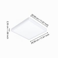 Inteligentné kúpeľňové stropné LED svietidlo EGLO Fueva 6-Z, ZigBee, RGB, teplá biela-studená biela, stmievateľné, biele, IP44, 29x29 cm, hlasové ovládanie Alexa 7