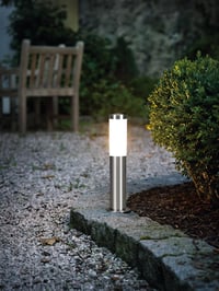 EGLO Helsinki LED kültéri lámpa E27 rozsdamentes acél ezüst - 7 x 7 x 45 cm, Silver, Path light H 45 cm 2
