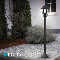 Vonkajšie stojanové svietidlo EGLO Laterna 4, 1-žiarovkové, čierny hliník a číre sklo, objímka E27, krytie IP44 3