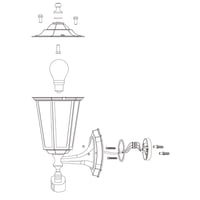 Lampă de perete pentru exterior EGLO Laterna 5 cu senzor de mișcare, negru, E27, 60W, aluminiu turnat 7