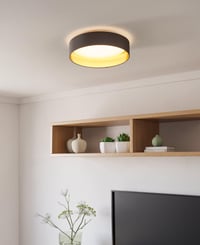LED stropné svietidlo EGLO Maserlo 2 s textilným tienidlom, moderný dizajn stropného osvetlenia 3