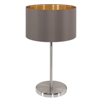Stolná lampa EGLO Maserlo, E27 – strieborná/cappuccino 1