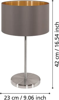 EGLO Maserlo modern fali lámpa, szürke-fehér design - Table lamp 3