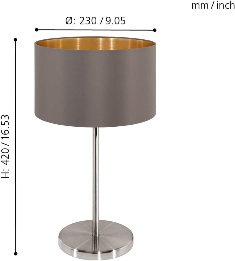 EGLO Maserlo modern fali lámpa, szürke-fehér design - Table lamp