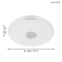 EGLO Milazzo LED mennyezeti lámpa fürdőszobába távirányítóval 7