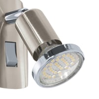 Spot LED de perete cu montare prin fișă EGLO Mini 4, 1 soclu, GU10, 2.5W, 3000K, Crom, pentru interior 5