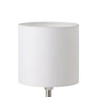 Stolná lampa EGLO Pasteri, 1-plameňová textilná nočná lampa, oceľ a látka, matný nikel, biela, s päticou E14, s vypínačom, výška: 27,5 cm 5