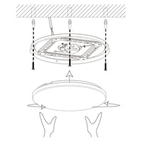LED stropné svietidlo EGLO Pogliola 50 cm biele, 1-bodové, oceľ a plast, do obývačky, kuchyne, kancelárie a predsiene 4