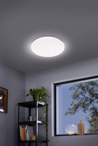 LED stropné svietidlo EGLO Pogliola 50 cm biele, 1-bodové, oceľ a plast, do obývačky, kuchyne, kancelárie a predsiene 6