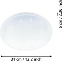 EGLO Pogliola-S LED mennyezeti lámpa 31 cm kristályhatás fehér - Ø 31 cm, With crystal effect, IP20 3
