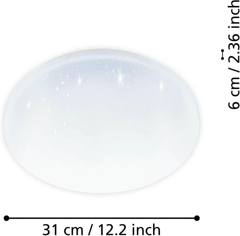 EGLO Pogliola-S LED mennyezeti lámpa 31 cm kristályhatás fehér - Ø 31 cm, With crystal effect, IP20