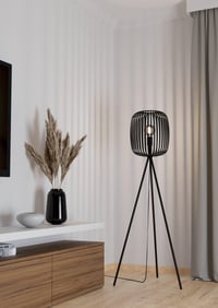 Lampadar EGLO Romazzina cu Trepied, Design Modern pentru Sufragerie - Lampă de Podea Elegantă pentru Casă 2