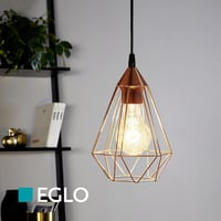 EGLO Tarbes Vintage Függőlámpa E27 Réz-Fekete 17,5cm Retro Stílusú Mennyezeti Lámpa - Copper, Pendant light, 1 bulb, diameter 17.5 cm 4