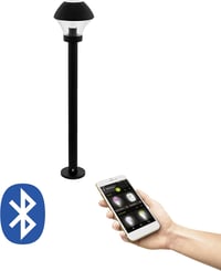 EGLO Verlucca-C LED kültéri állólámpa, fekete acél, IP44 vízálló 2