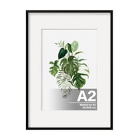Fotorámik Egofine A2 s plexisklom, 42x60 cm, čierny rám na fotografie na stenu, horizontálne a vertikálne umiestnenie, na fotografie, diplomy a plagáty 1