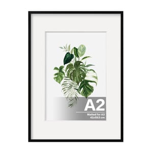 Fotorámik Egofine A2 s plexisklom, 42x60 cm, čierny rám na fotografie na stenu, horizontálne a vertikálne umiestnenie, na fotografie, diplomy a plagáty