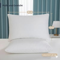 EGOHOME jastuk od memorijske pjene 40x80 cm, od usitnjene memorijske pjene, za osobe koje spavaju na boku, leđima i trbuhu, s perivom navlakom, set — set od 1 komada 10