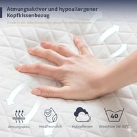 EGOHOME jastuk od memorijske pjene 40x80 cm, od usitnjene memorijske pjene, za osobe koje spavaju na boku, leđima i trbuhu, s perivom navlakom, set — set od 1 komada 7