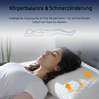 EGOHOME jastuk od memorijske pjene 40x80 cm, od usitnjene memorijske pjene, za osobe koje spavaju na boku, leđima i trbuhu, s perivom navlakom, set — set od 1 komada 6