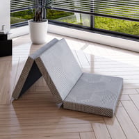 Saltea pliabilă EGOHOME 80x195 cm, saltea pentru oaspeți cu duritate H3, înălțime de 10 cm, saltea din spumă cu memorie din trei piese pentru călătorii și camping, pentru podea 2