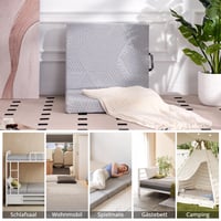 Saltea pliabilă EGOHOME 80x195 cm, saltea pentru oaspeți cu duritate H3, înălțime de 10 cm, saltea din spumă cu memorie din trei piese pentru călătorii și camping, pentru podea 9