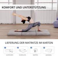 Saltea pliabilă EGOHOME 80x195 cm, saltea pentru oaspeți cu duritate H3, înălțime de 10 cm, saltea din spumă cu memorie din trei piese pentru călătorii și camping, pentru podea 7