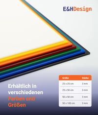 EH Design Akril üveg lap fehér 250x250x3mm UV-álló 4