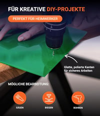 EH Design Akril üveg lap fehér 250x250x3mm UV-álló 2